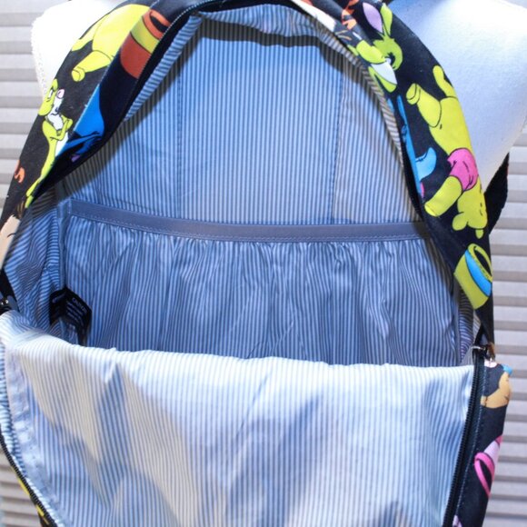 Disney Loungefly Winnie The Pooh Characters Black Large Nylon Backpack 01220316 - Picture 9 of 16